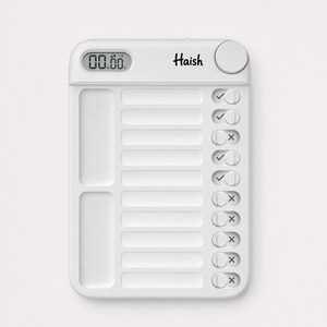 하이쉬 투두리스트 체크 보드 타이머 체크리스트 먼슬리 플래너 스케줄러, 1개, 화이트