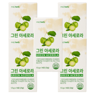 그린 아세로라 아세로라C 그린아세로라 비타민C 분말, 5박스, 14회분