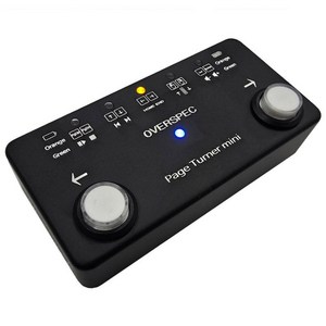 페이지터너 미니 - Made in Korea 저소음 스위치 1년 무상A/S 블루투스 태블릿 악보 페달, 1개, 블랙