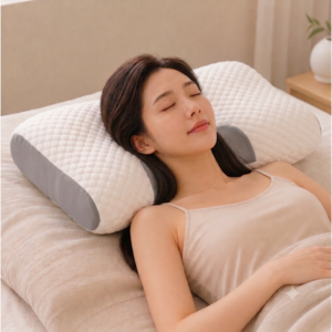 그린스토아 목편한 경추 옆잠 낮은 마이크로화이바 사계절 호텔 수면 베개, 1개, 화이트