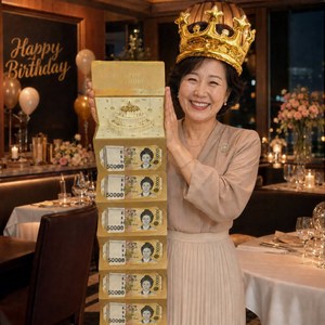 이벤트홀릭 생일 케이크 입체 용돈봉투 돈케이크 왕관풍선 세트, 1개, 1.지폐 6장용