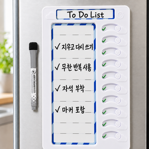 지우고다시쓰는 투두리스트 체크리스트 보드, 1개, 1매, 화이트
