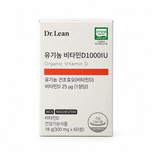 닥터린 유기농 비타민D 1000IU, 60정, 2개