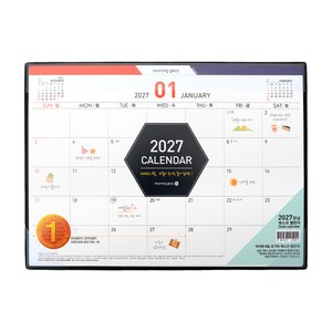 2027년 모닝글로리 데스크캘린더 L가로375 세로275, 대형, 1개