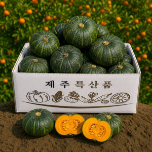 [폭탄세일] 고당도 정품 제주 밤호박 보우짱, 1박스, 3kg(로얄과) 골드박스 특가