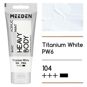 미든 코리아 아크릴 물감 티타늄 화이트, 1개, 100ml