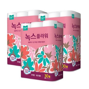 모나리자 녹스플라워 화장지 2겹 40m, 30개입, 3개