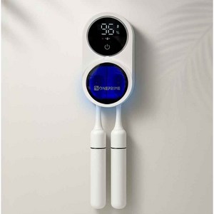 원프라임 2인용 커플 칫솔 살균기 OP-702 UVC 자외선살균 소독기 팬드라이 건조기 벽걸이용, 단일모델명/품번