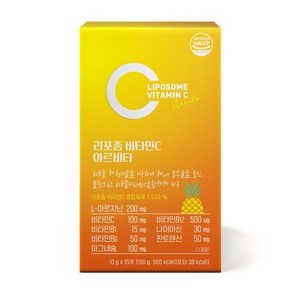 아르비타 리포좀 비타민C 약사개발 비타민B1 B2 B12 미네랄 브로멜라인 (상큼한 파인맛), 3개, 150g