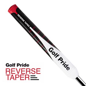 골프프라이드 2024 REVERSE TAPER 리버스테이퍼 퍼터그립, 라운드, 화이트블랙, 1개