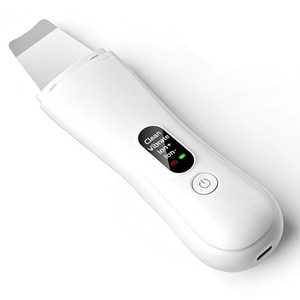 Klym 아쿠아 필링기 초음파 진동 딥클렌징 얼굴 모공 피지 각질 제거기, 화이트, C10