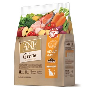 ANF 고양이 식스프리 인도어 기능성 사료, 어덜트, 2kg, 1개