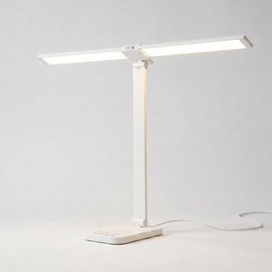 Airwit LED 스탠드 조명 책상용 시력보호 블루라이트 차단 무단계 밝기조절 와이드 독서등 학습용 사무실 조명, 화이트