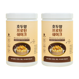 호두얌 WPI 단백질 보충제 프로틴 식사대용 미숫가루 쉐이크, 2개, 600g