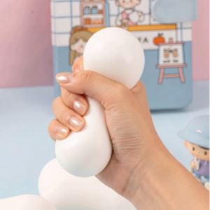 헤니르 부드러운 촉감 스트레스 해소 바삭바삭 말랑이 장난감, 1개, 화이트