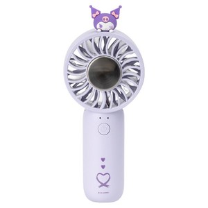 로이체 산리오 캐릭터즈 냉각패드 쿨링 BLDC 미니 휴대용 선풍기, SAN-RHF-C, KUROMI