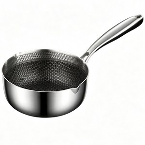 CookNest 인덕션 316 스텐 편수냄비 라면냄비, 1개, 은색, 18cm