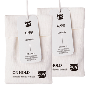 온홀드 퍼퓸 샤쉐 디퓨저 옷장 차량용 걸이형 방향제 탈취제, 15g, 2세트, 치자꽃