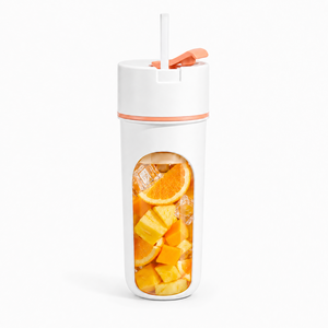 PYHO 믹서기 소형 블랜더 휴대용 전동 USB 충전 미니믹서기 무선 휴대용 믹서기 350ml, 오렌지