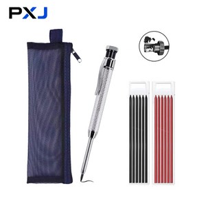 공구PX 2.8mm 목공 샤프 홀더펜 세트 목수 건축 현장 작업용 연필, 1개, 은색