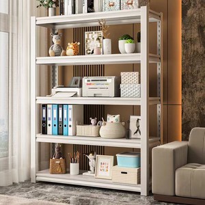 책장 책상선반 선반 철제선반, 5단, 흰색