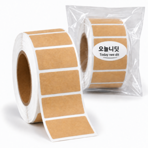 오늘니딧 크라프트 스티커 메모 네임 견출지, 1개, 800개입, 갈색