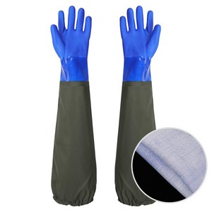 [아띠꼴로] 어깨 고무장갑 방수 코팅 수산 긴장갑 미나리 대게 킹크랩, 밴딩기모없음, 1개