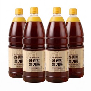 [들녘] 전통압착 더 진한 통들깨100% 들기름, 4개, 1.8L