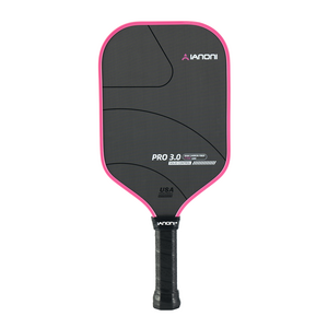 IANONI PRO 3.0 USAPA 고급 광택 원시 탄소섬유 견고한 PP 허니콤 코어 스타일 패들라켓 (실버 퍼플 블루 컬러), 1개, PINK