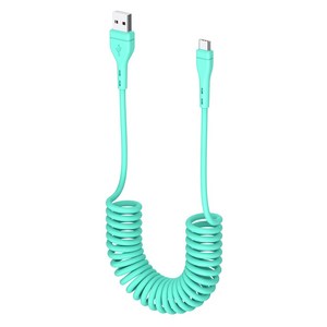 밸류엠 C타입 고속충전 스프링 케이블 20W, 1.5m, 민트, 1개
