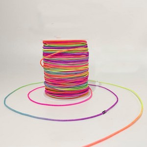 컬러 고무줄 롤 1.0mm 대용량 50m, 레인보우