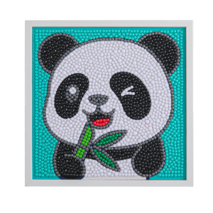 마이토이즈 액자형 귀여운 보석십자수 15 x 15 cm, 윙크판다, 1개