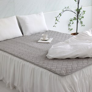 [26년형 전자파없는] 한일의료기 신소재 그래핀 카본 탄소매트 워셔블 극세사 온열 전기매트 침대용 캠핑용, 오트밀, 퀸(150x200)