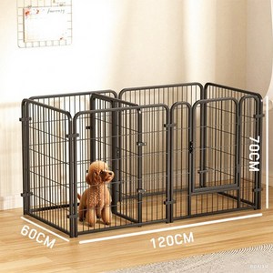 높이 강회 7P 대형 강아지 울타리 슈트 메탈 펜스 애완철장 3가지 사이즈, 1개, 블랙