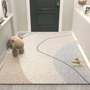 BIKASU 세탁가능 심플코일 매트 현관 미끄럼 방지 매트 커팅 러그, 1개, 60X90cm