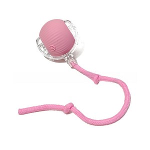 오브펫 고양이 혼자노는 자동 스마트 볼 장난감 로프, 핑크, 1개, P02