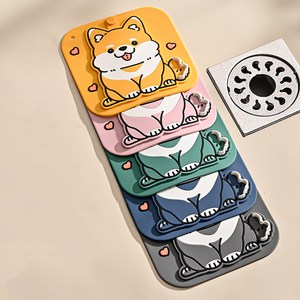 호밍사이 실리콘 배수구 커버 욕실배수구덮개 세면대마개 화장실하수구덮개 머리카락거름망 5개, 혼색