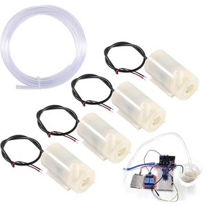 4개 세트 DC3~5V 미니 수중펌프 1M 호스 2개 포함 어항 분수 수경재배용 소형 워터펌프, 1세트