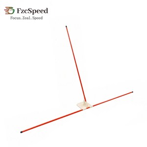 FzcSpeed 골프 스윙 평면 궤도 교정기 각도 조정 스윙 정렬 스틱 플레이트 홀더 자세 연습 트레이너, 1개, 빨간색