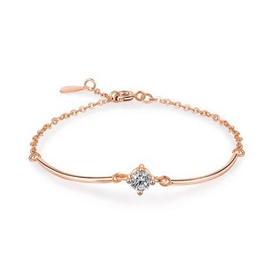 NXNA 로즈골드 싱글 큐빅 팔찌 심플하고 잘 어울리는 발렌타인데이 선물 ZSY-SP026