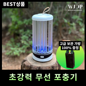 우주돌풍 무선 포충기 캠핑 모기퇴치기 야외용 벌레 충전식, 화이트