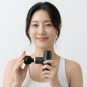 휴모아 초경량 휴대용 미니 진동 마사지건 (저소음 BLDC 고급 항공모터), 블랙, HMA-MG02