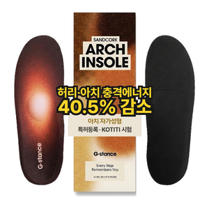 지스탠스 GS01 샌드코르크 자가성형 족저근막 아치 기능성 깔창, 1세트