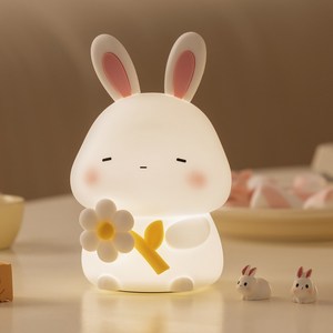 토끼 무드등 동물인형 수면등 인테리어 침실조명 LED, 혼합색상