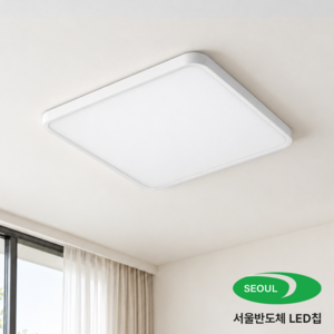 WHAREIDI 서울 LED칩 60W 슬림 시스템 천장등 DC타입 플리커프리, 주광색