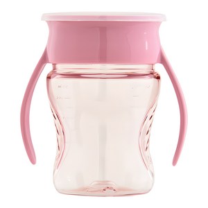 와우컵 베이비 트라이탄 스노우 빨대컵, 207ml, 1개, 핑크