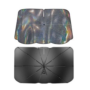 호밍사이 차량용 햇빛가리개 우산형 앞유리 햇빛가리개 대형 햇빛가리개 차량햇빛가리개, 1개, 변색