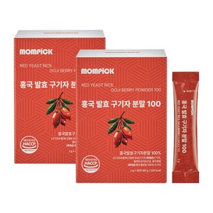 맘픽 홍국 발효 국내산 청양 구기자 분말 국산 스틱, 60g, 2박스