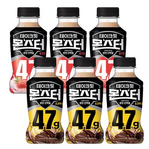 테이크핏 몬스터 350ml 2종 6개입 (초코바나나3+딸기맛3)