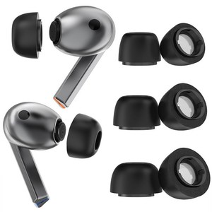 XDcase 갤럭시 버즈3 프로용 메모리폼 교체 이어팁 3쌍, 1세트, 검은색